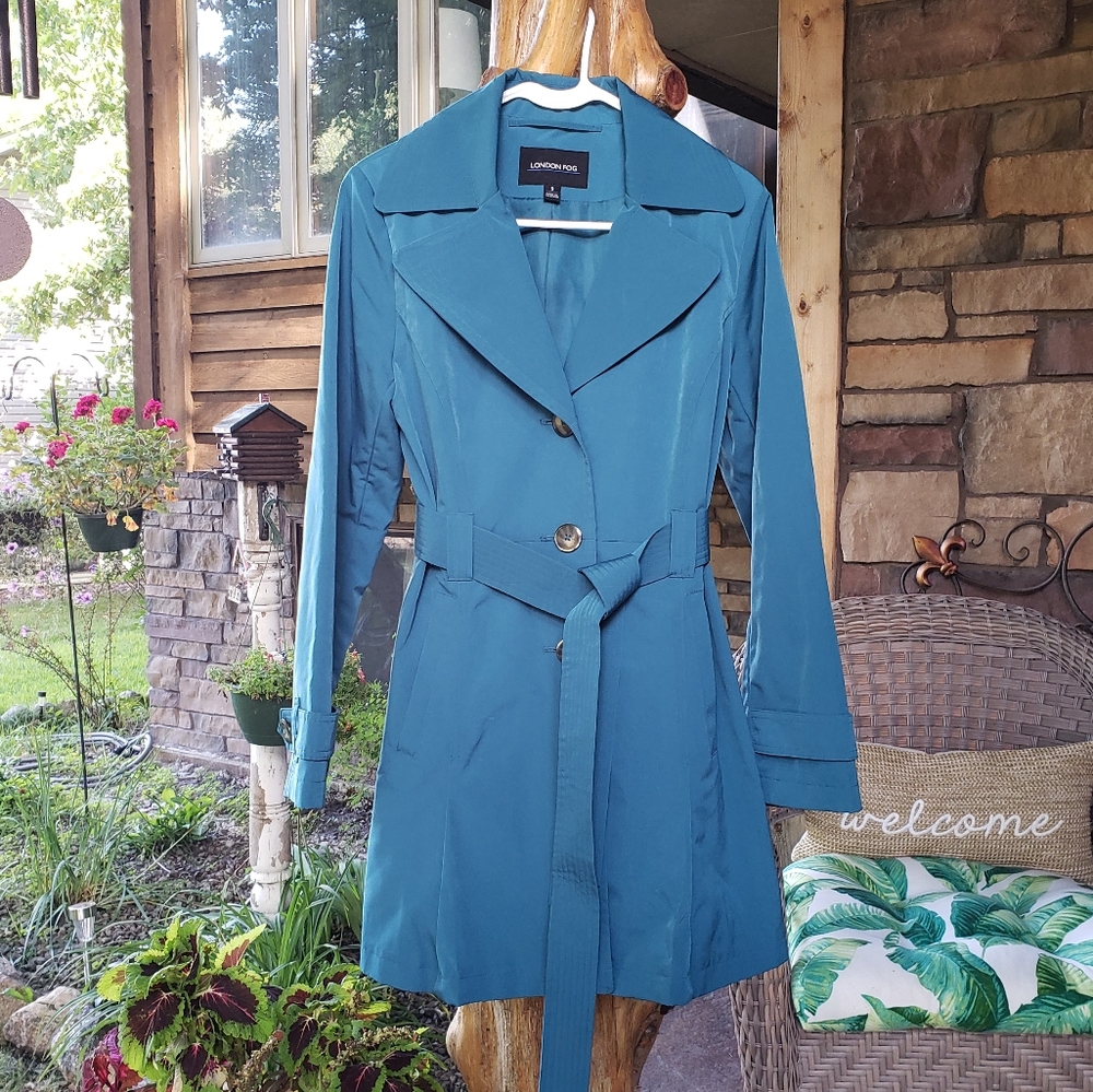 London Fog | Teal Trenchcoat